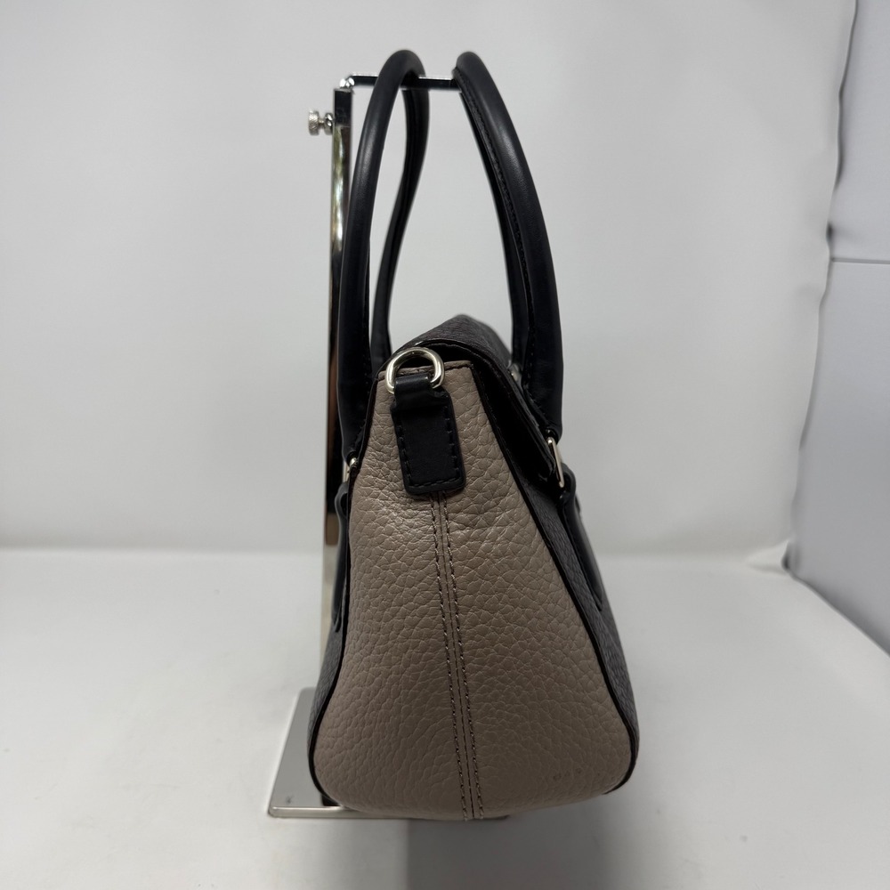 Kate Spade New York Pebbled Leather Satchel Brown Taupe Crossbody Bag Designer - Picture 6 of 12